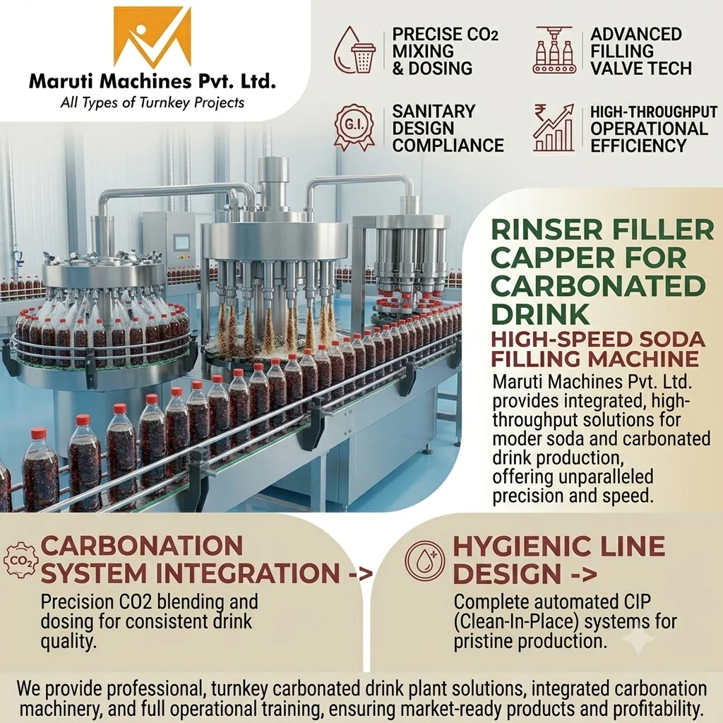  Rinser Filler Capper For Carbonated Drink | High-Speed Soda Filling Machine